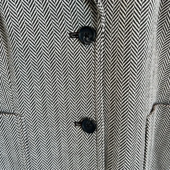 MICHAEL KORS Herringbone Suit Blazer SZ 12 Equestrian Campus Dark Academia